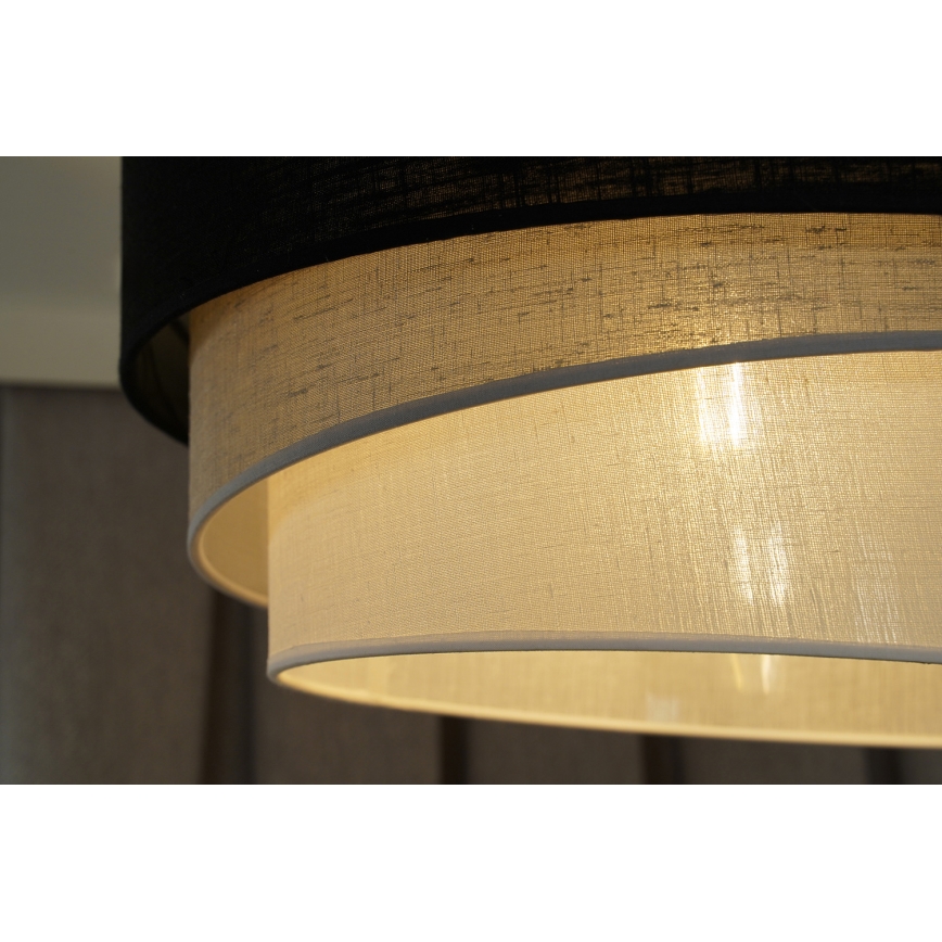 Duolla - Chandelier on a string TRIO 1xE27/15W/230V d. 45 cm black/grey/white