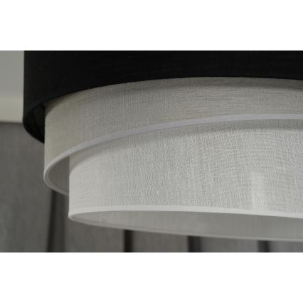 Duolla - Chandelier on a string TRIO 1xE27/15W/230V d. 45 cm black/grey/white