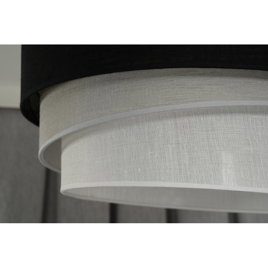 Duolla - Chandelier on a string TRIO 1xE27/15W/230V d. 45 cm black/grey/white