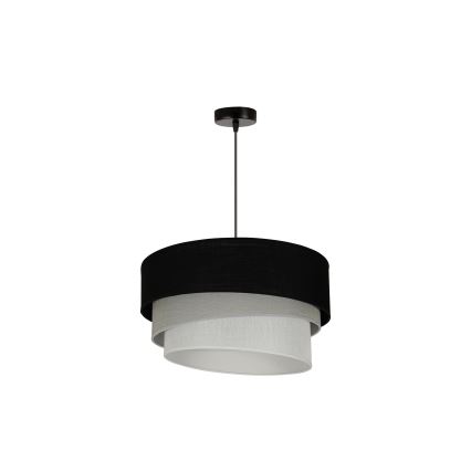 Duolla - Chandelier on a string TRIO 1xE27/15W/230V d. 45 cm black/grey/white