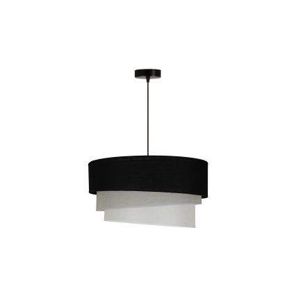 Duolla - Chandelier on a string TRIO 1xE27/15W/230V d. 45 cm black/grey/white