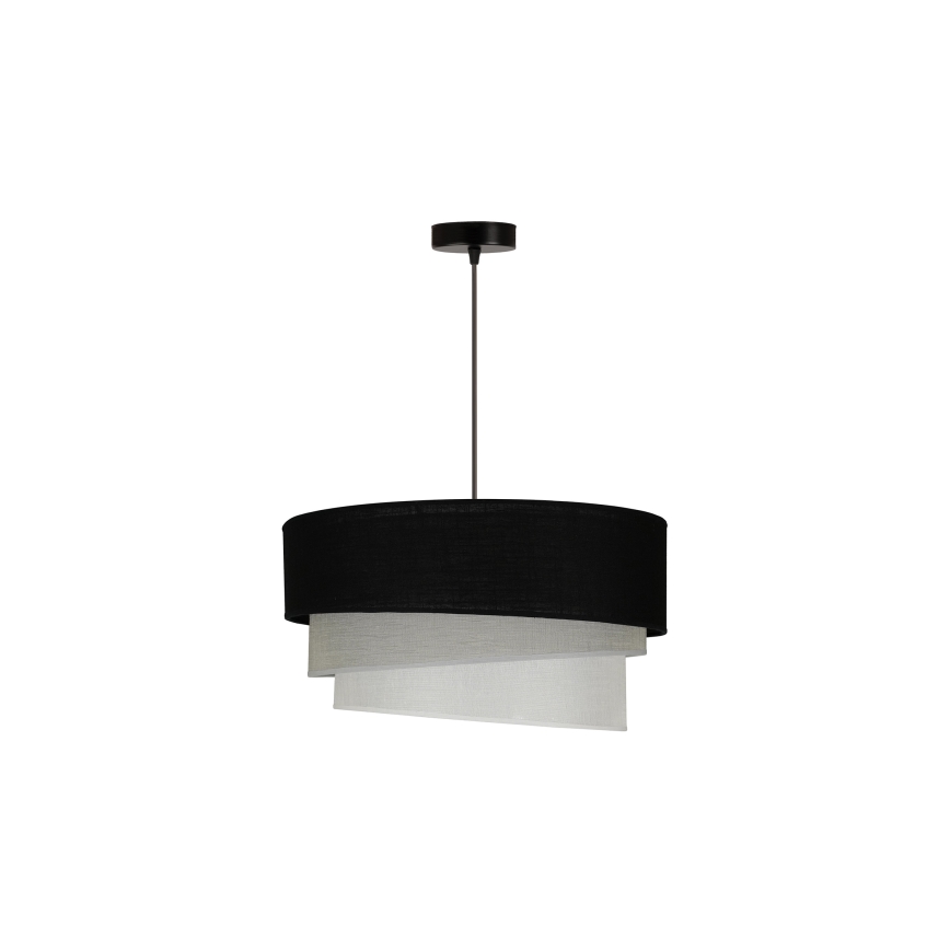 Duolla - Chandelier on a string TRIO 1xE27/15W/230V d. 45 cm black/grey/white