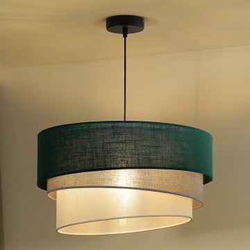 Duolla - Chandelier on a string TRIO 1xE27/15W/230V d. 45 cm green/grey/white