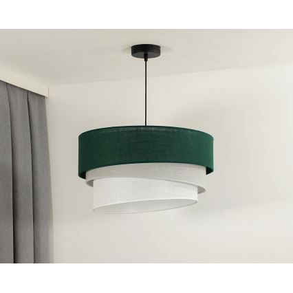 Duolla - Chandelier on a string TRIO 1xE27/15W/230V d. 45 cm green/grey/white