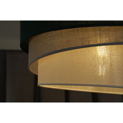 Duolla - Chandelier on a string TRIO 1xE27/15W/230V d. 45 cm green/grey/white