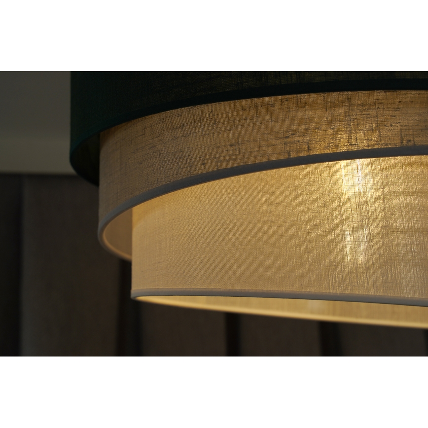 Duolla - Chandelier on a string TRIO 1xE27/15W/230V d. 45 cm green/grey/white
