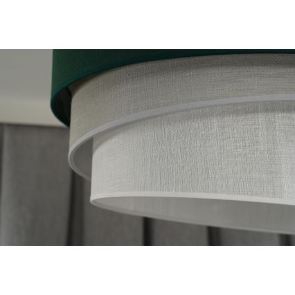 Duolla - Chandelier on a string TRIO 1xE27/15W/230V d. 45 cm green/grey/white