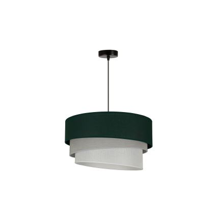 Duolla - Chandelier on a string TRIO 1xE27/15W/230V d. 45 cm green/grey/white