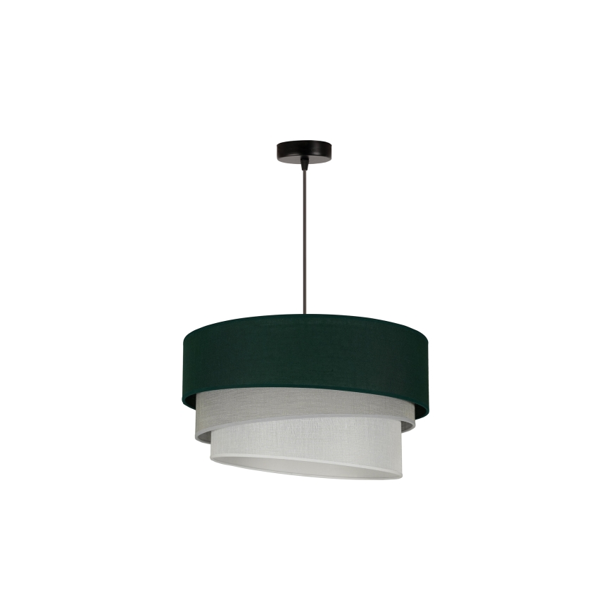 Duolla - Chandelier on a string TRIO 1xE27/15W/230V d. 45 cm green/grey/white