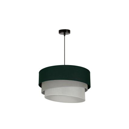 Duolla - Chandelier on a string TRIO 1xE27/15W/230V d. 45 cm green/grey/white
