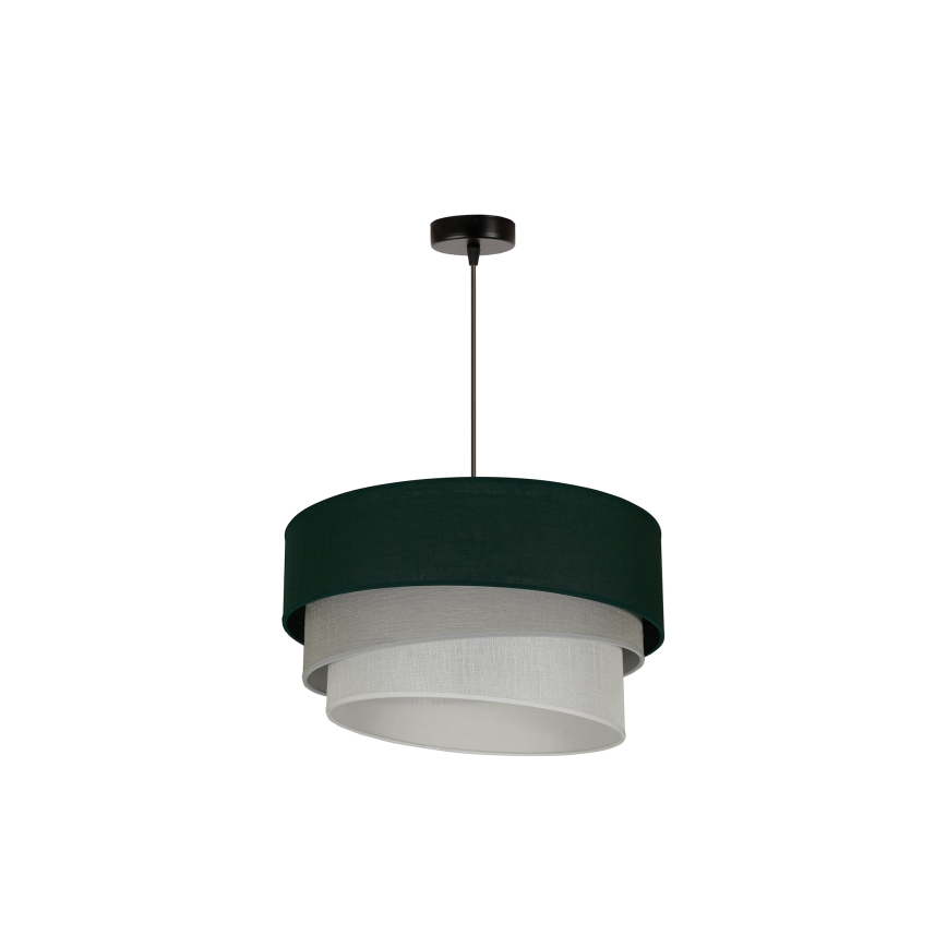 Duolla - Chandelier on a string TRIO 1xE27/15W/230V d. 45 cm green/grey/white