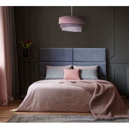 Duolla - Chandelier on a string TRIO 1xE27/15W/230V d. 45 cm pink/grey/white