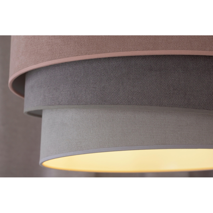 Duolla - Chandelier on a string TRIO 1xE27/15W/230V d. 45 cm pink/grey/white