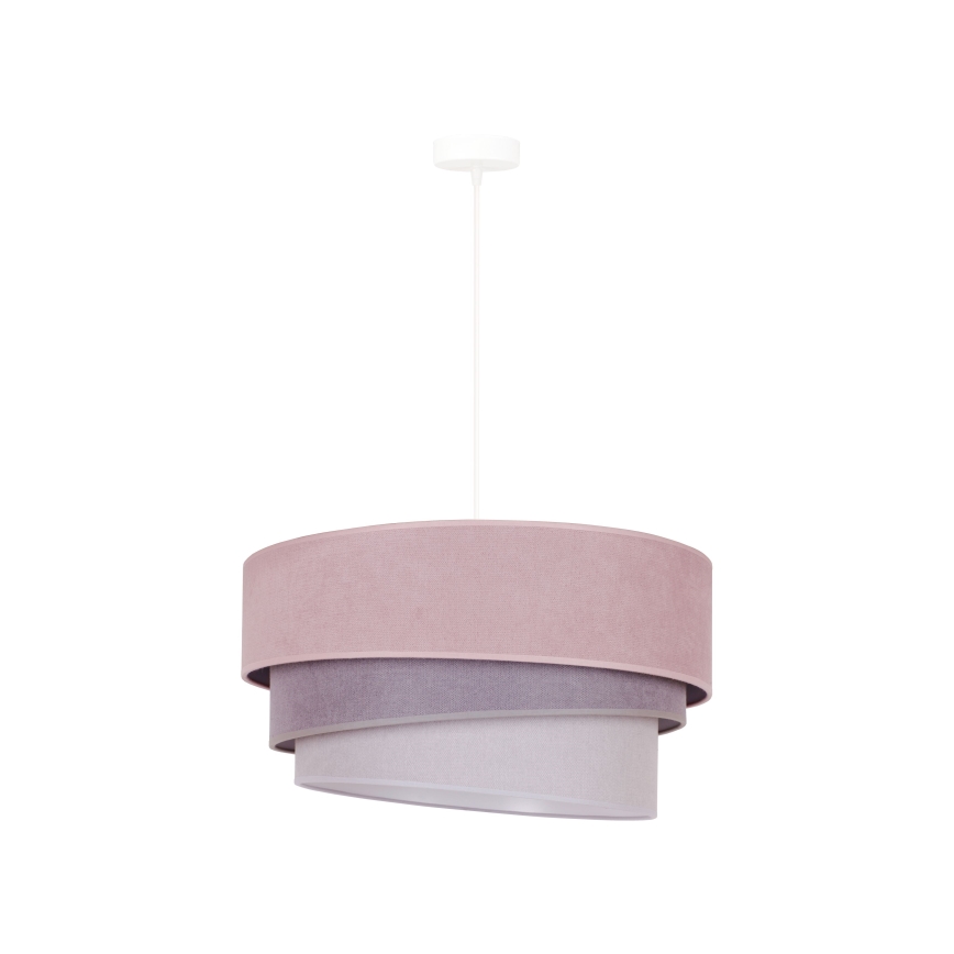 Duolla - Chandelier on a string TRIO 1xE27/15W/230V d. 45 cm pink/grey/white