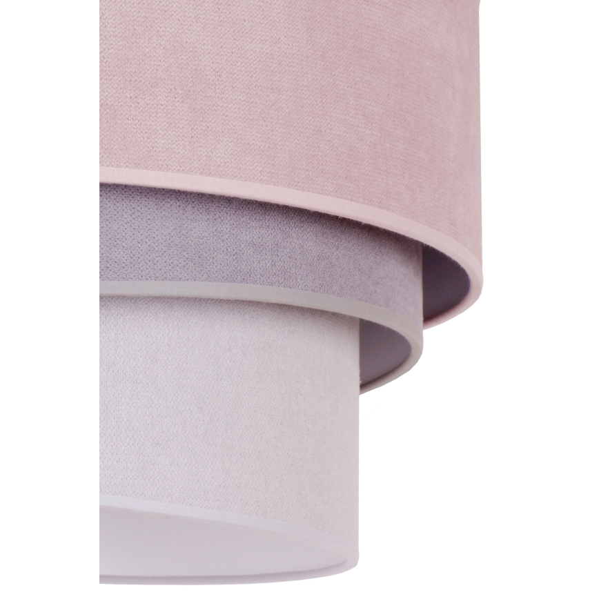 Duolla - Chandelier on a string TRIO 1xE27/15W/230V d. 45 cm pink/grey/white