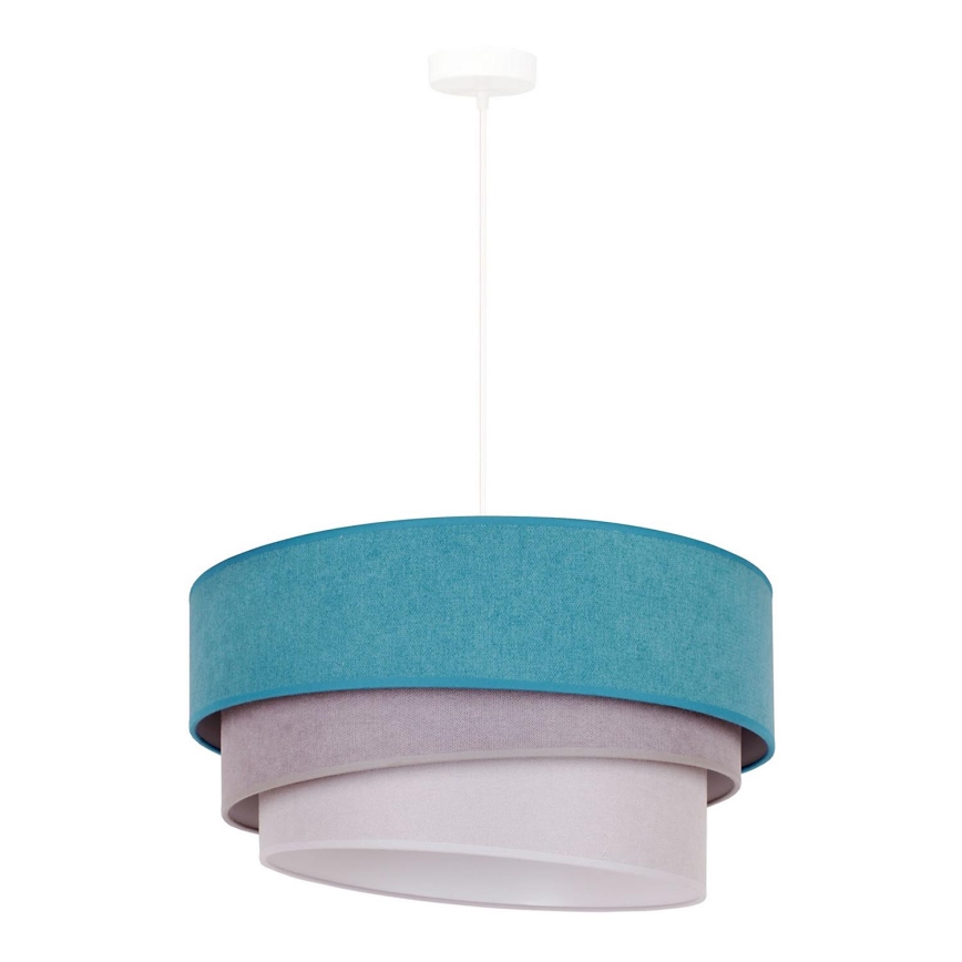 Duolla - Chandelier on a string TRIO 1xE27/15W/230V d. 45 cm turquoise/grey/white