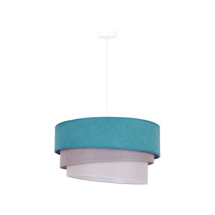 Duolla - Chandelier on a string TRIO 1xE27/15W/230V d. 45 cm turquoise/grey/white