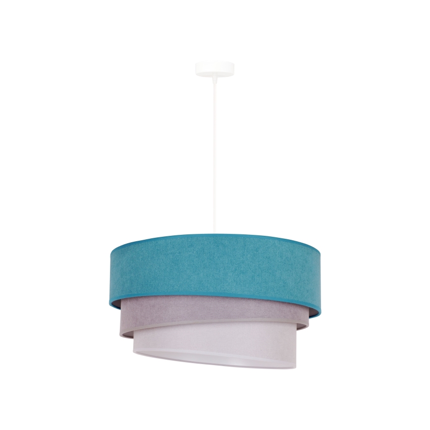 Duolla - Chandelier on a string TRIO 1xE27/15W/230V d. 45 cm turquoise/grey/white