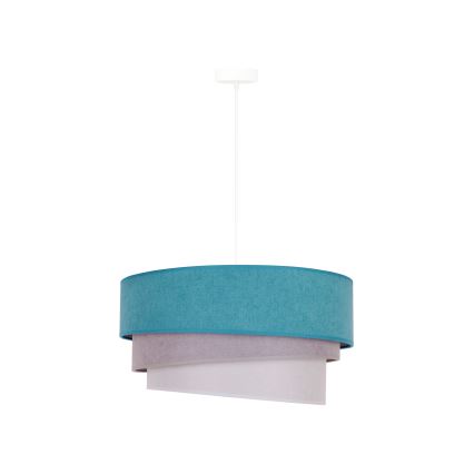 Duolla - Chandelier on a string TRIO 1xE27/15W/230V d. 45 cm turquoise/grey/white
