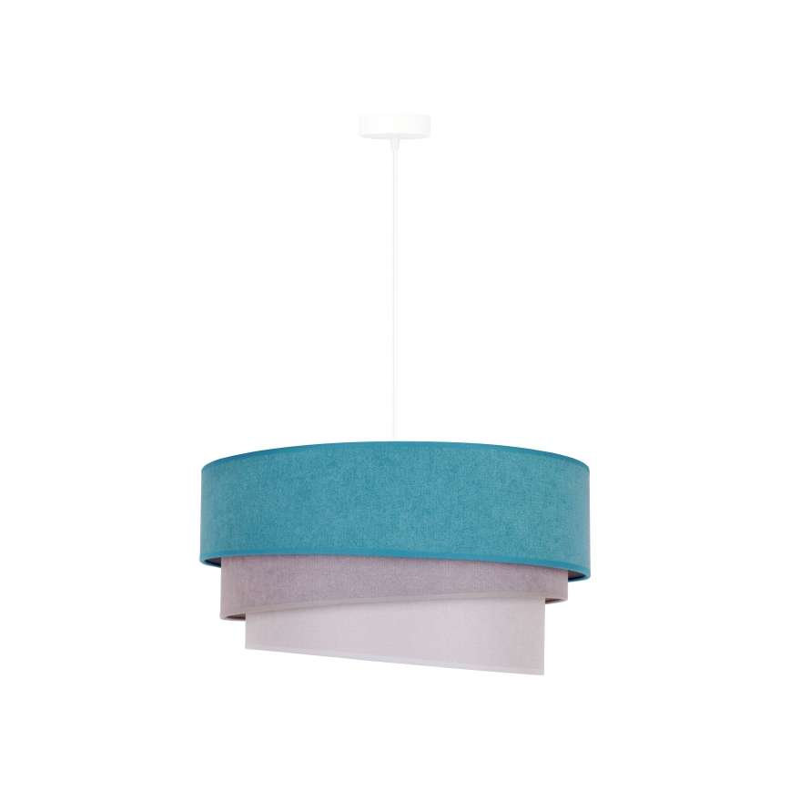 Duolla - Chandelier on a string TRIO 1xE27/15W/230V d. 45 cm turquoise/grey/white