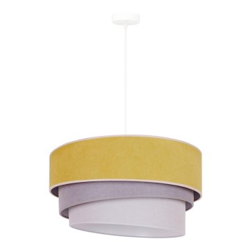 Duolla - Chandelier on a string TRIO 1xE27/15W/230V d. 45 cm yellow/grey/white
