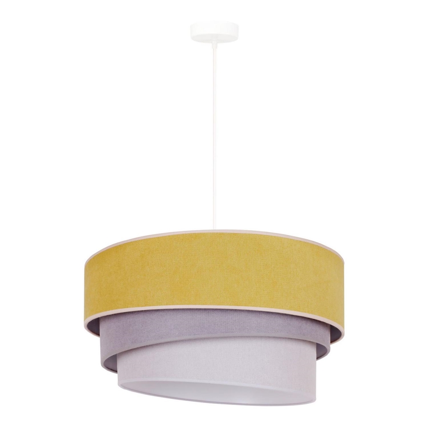Duolla - Chandelier on a string TRIO 1xE27/15W/230V d. 45 cm yellow/grey/white