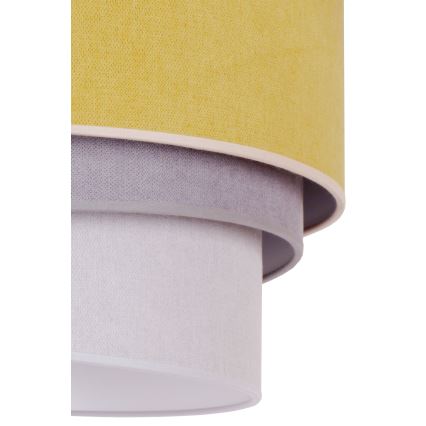 Duolla - Chandelier on a string TRIO 1xE27/15W/230V d. 45 cm yellow/grey/white