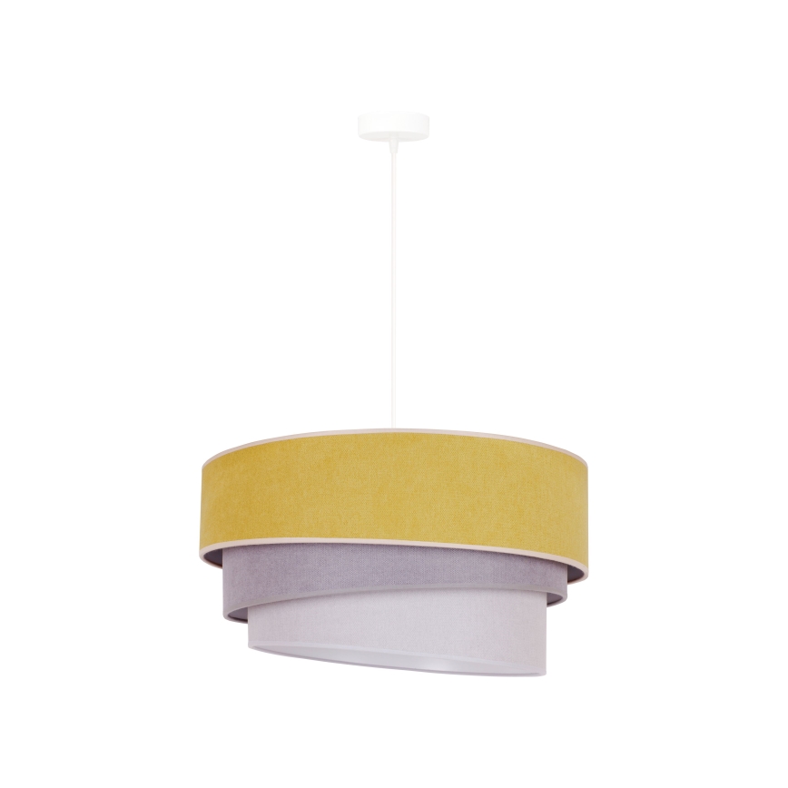 Duolla - Chandelier on a string TRIO 1xE27/15W/230V d. 45 cm yellow/grey/white