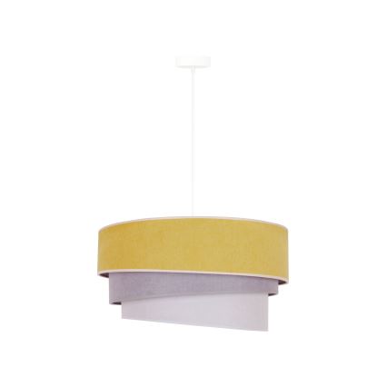 Duolla - Chandelier on a string TRIO 1xE27/15W/230V d. 45 cm yellow/grey/white