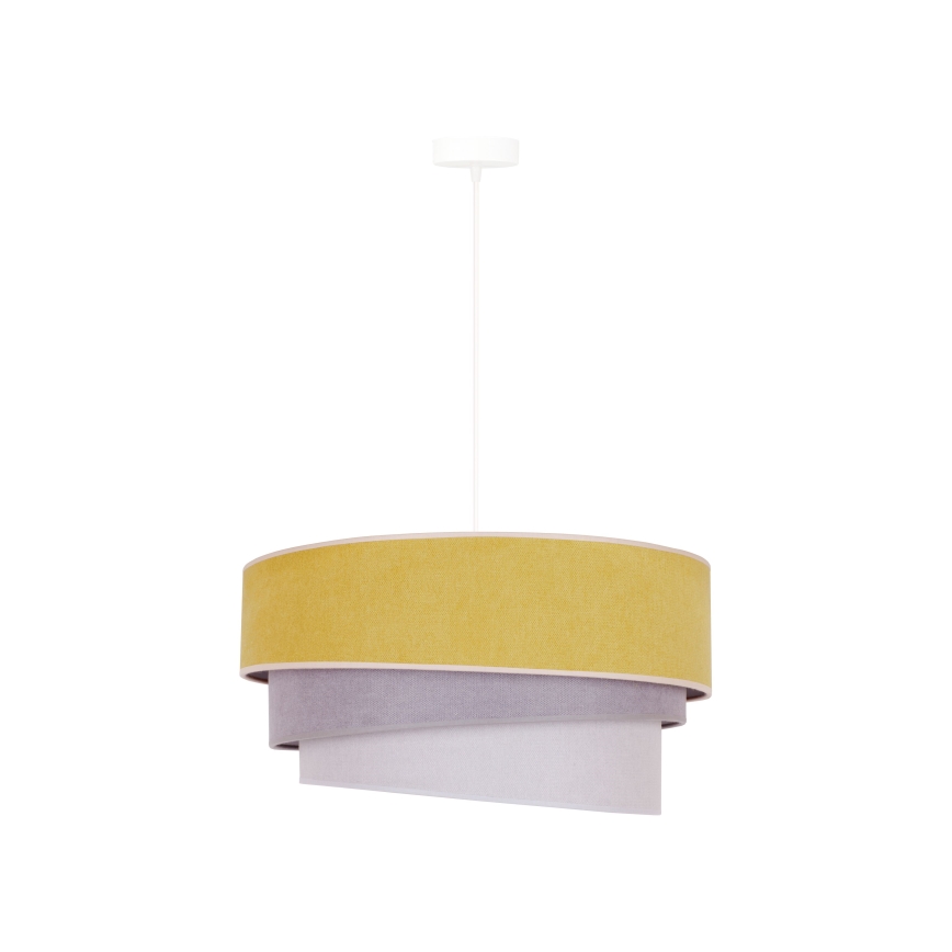 Duolla - Chandelier on a string TRIO 1xE27/15W/230V d. 45 cm yellow/grey/white