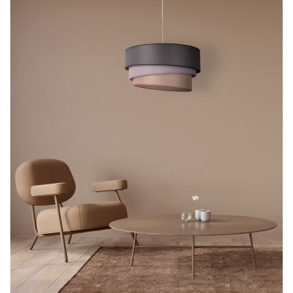 Duolla - Chandelier on a string TRIO 1xE27/40W/230V d. 45 cm anthracite/grey/brown