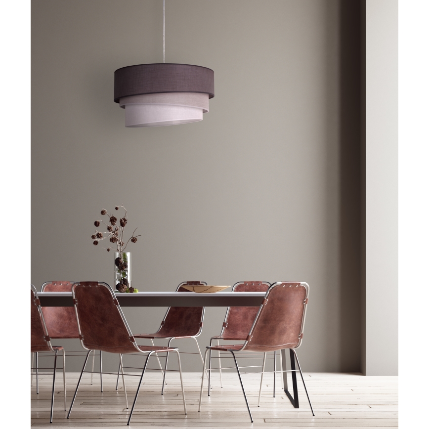 Duolla - Chandelier on a string TRIO 1xE27/40W/230V d. 45 cm anthracite/grey/white