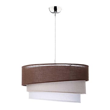 Duolla - Chandelier on a string TRIO 1xE27/40W/230V d. 45 cm brown/beige/white