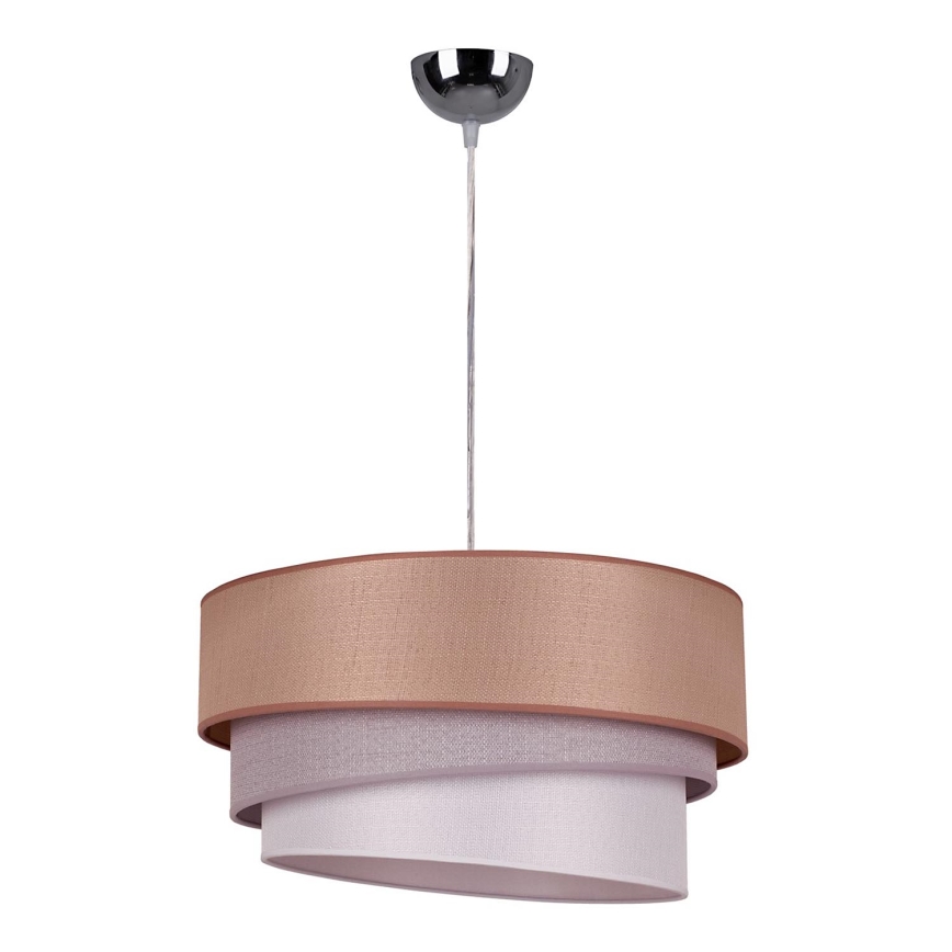 Duolla - Chandelier on a string TRIO 1xE27/40W/230V d. 45 cm brown/grey/silver
