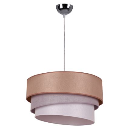 Duolla - Chandelier on a string TRIO 1xE27/40W/230V d. 45 cm brown/grey/silver