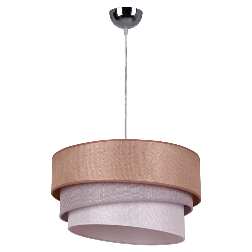 Duolla - Chandelier on a string TRIO 1xE27/40W/230V d. 45 cm brown/grey/silver