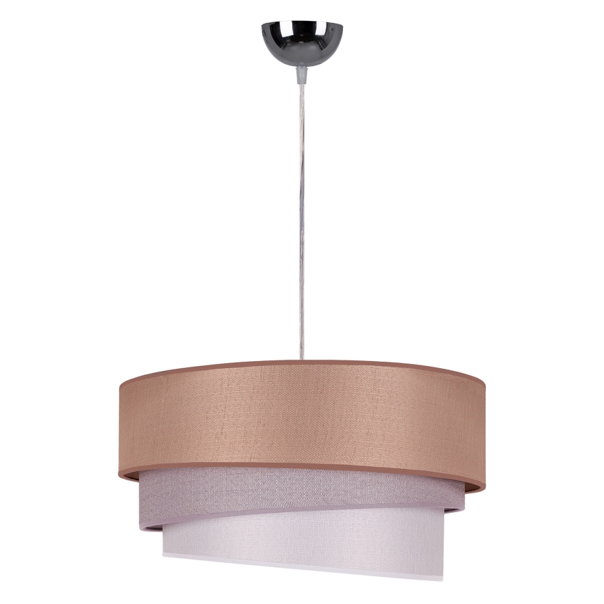 Duolla - Chandelier on a string TRIO 1xE27/40W/230V d. 45 cm brown/grey/silver