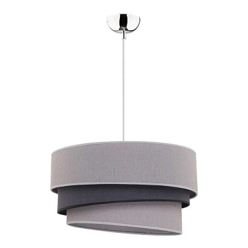 Duolla - Chandelier on a string TRIO 1xE27/40W/230V d. 45 cm grey/black