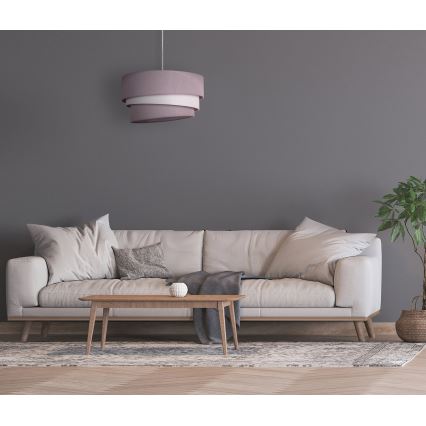 Duolla - Chandelier on a string TRIO 1xE27/40W/230V d. 45 cm grey/white
