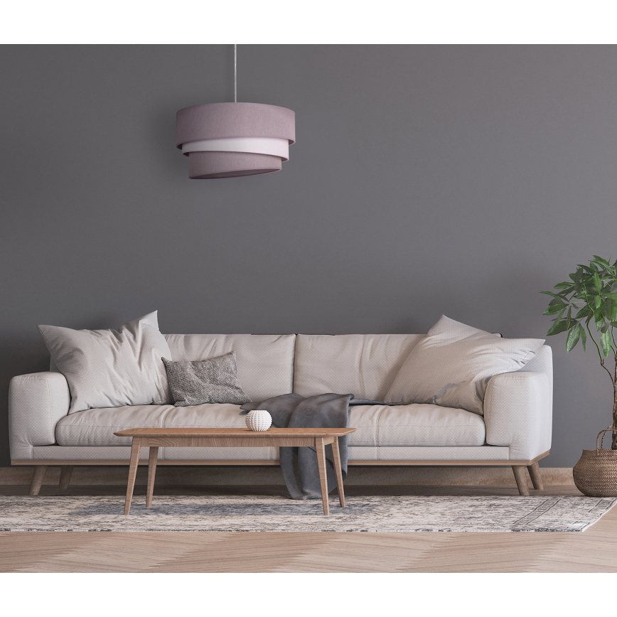 Duolla - Chandelier on a string TRIO 1xE27/40W/230V d. 45 cm grey/white