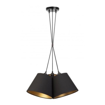 Duolla - Chandelier on a string TWIGGY 3xE27/40W/230V d. 45 cm black