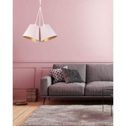 Duolla - Chandelier on a string TWIGGY 3xE27/40W/230V d. 60 cm white