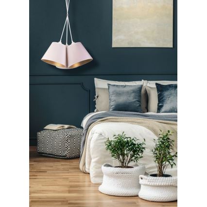 Duolla - Chandelier on a string TWIGGY 3xE27/40W/230V d. 60 cm white