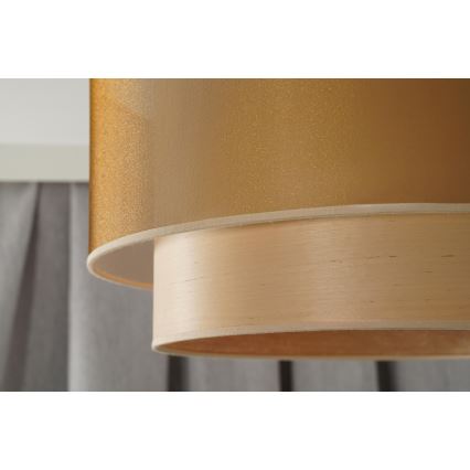 Duolla - Chandelier on a string WOOD BOHO 1xE27/15W/230V d. 45 cm copper/beige