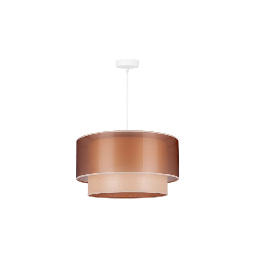 Duolla - Chandelier on a string WOOD BOHO 1xE27/15W/230V d. 45 cm copper/beige