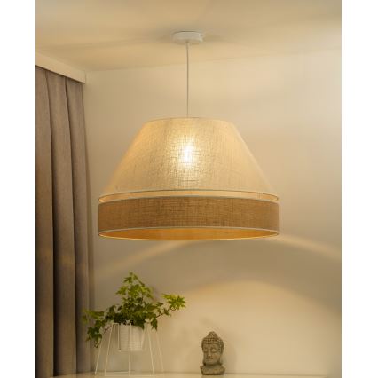 Duolla - Chandelier on a string YUTE AVIGNON 1xE27/15W/230V d. 60 cm creamy/beige