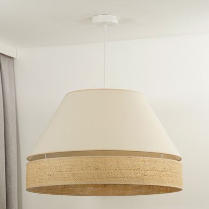 Duolla - Chandelier on a string YUTE AVIGNON 1xE27/15W/230V d. 60 cm creamy/beige