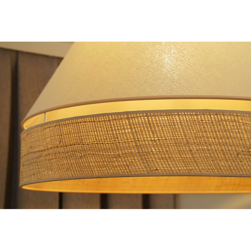Duolla - Chandelier on a string YUTE AVIGNON 1xE27/15W/230V d. 60 cm creamy/beige