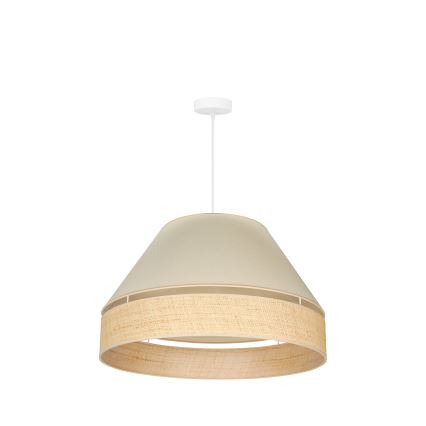 Duolla - Chandelier on a string YUTE AVIGNON 1xE27/15W/230V d. 60 cm creamy/beige