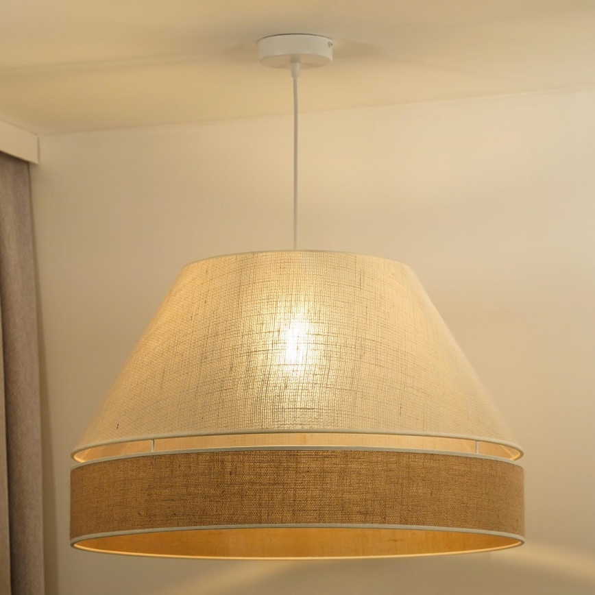 Duolla - Chandelier on a string YUTE AVIGNON 1xE27/15W/230V d. 60 cm grey/brown
